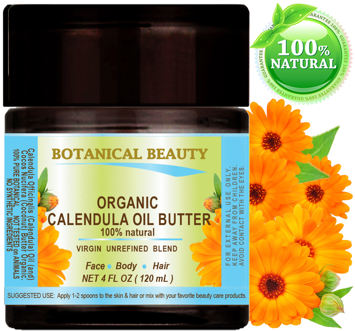 Botanical Beauty Organic Calendula Oil Butter
